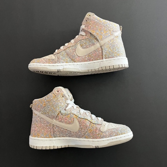Nike X Liberty London Dunk High Floral High Top Sneakers Size 8 - Picture 3 of 13